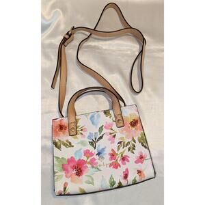 Nanette Lepore Small Floral Crossbody Bag Purse Multicolor Adjustable Strap
